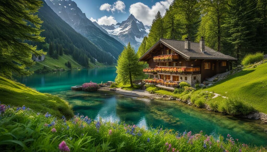 Swiss Alps summer vacation