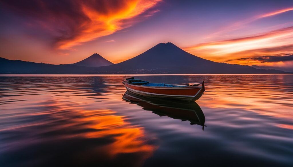 Volcanic scenery at Lago de Atitlán