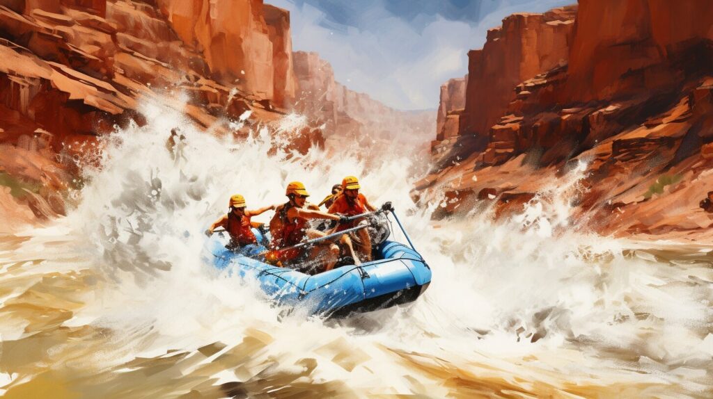 White-water rafting in the Grand Canyon